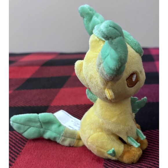 Pokemon Center Leafeon Plush 6" Sitting Cuties Cute Eeveelution Pokemon Fit - Picture 2 of 8
